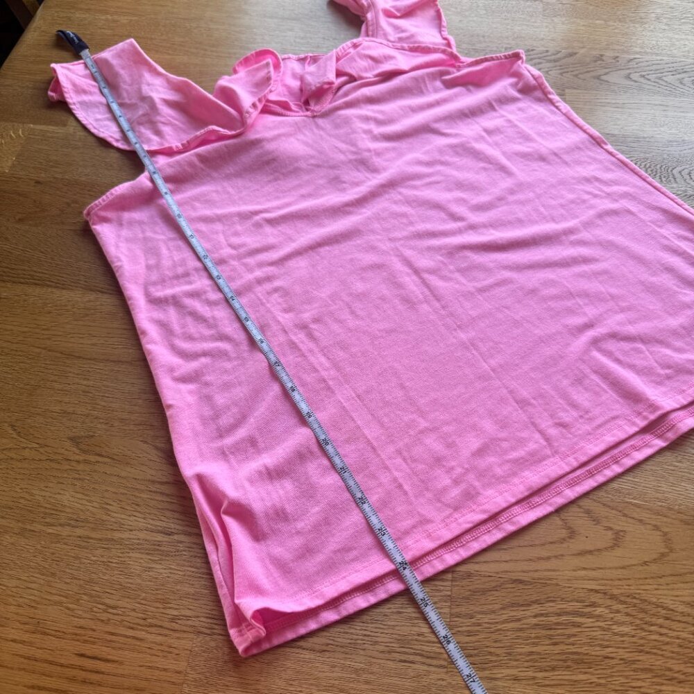 Lilly Pulitzer Alessa Ruffle Tank Top Pink Size Large - Picture 9 of 9